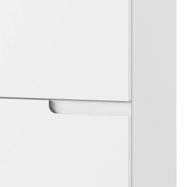 Santino White Gloss Short Narrow Bookcase S10 - Elegant Storage Solution - UK Luxury Furniture